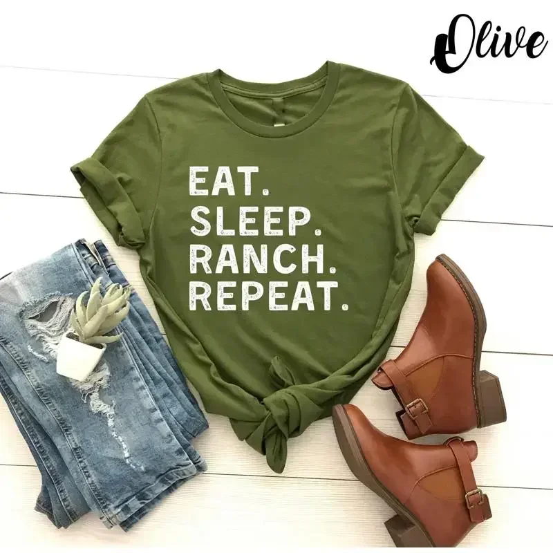 Foody Snacks - Eat Sleep Ranch RepeaT Tişörtü Komik
