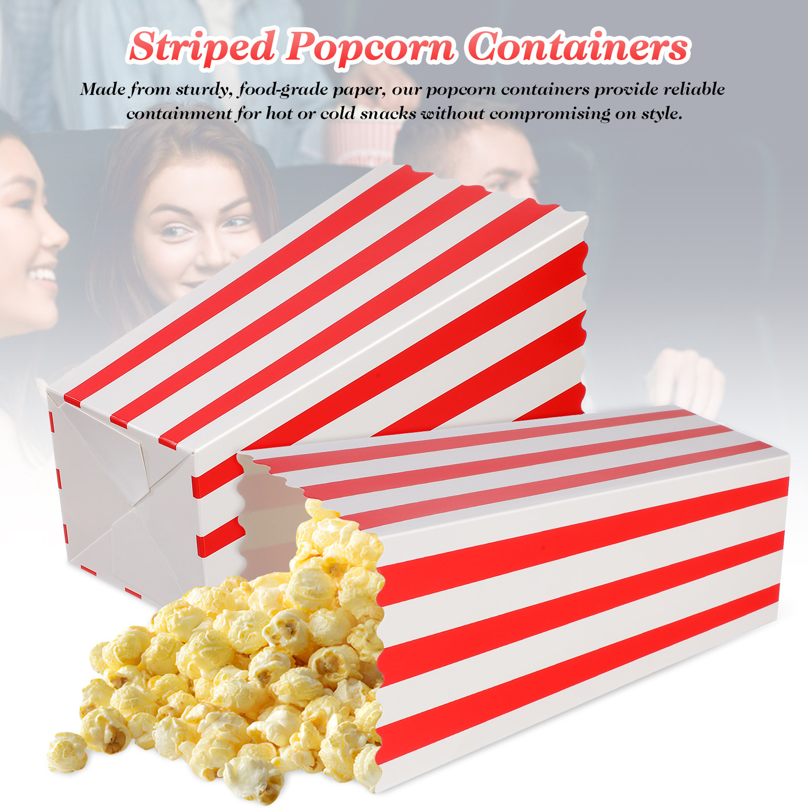 Çizgili Patlamış Mısır Kutular - Food Day Snacks incelemesi ve fiyatı
