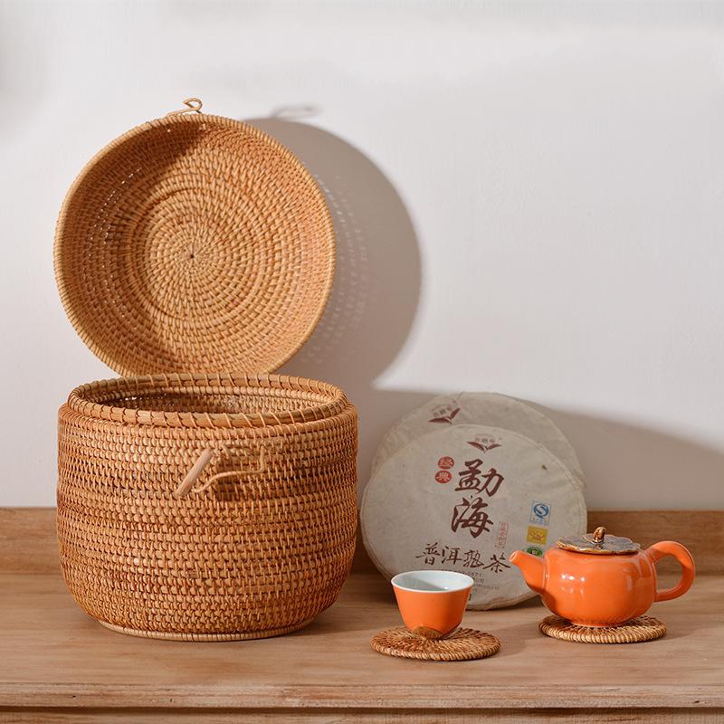Handwoven Rattan çay saklama k - Food Snacks Wholesale incelemesi ve fiyatı