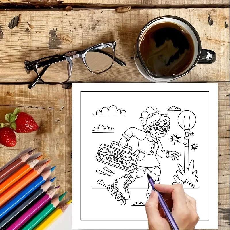 Yetişkinler İçin Çılgın Yaşlı  - Food And Snacks Coloring Book incelemesi ve fiyatı